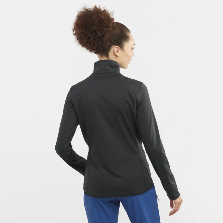 Chaquetas Salomon Essential Lightwarm Half Zip Mujer Negros | MX STAD904